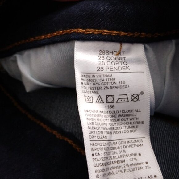 Old Navy | NWT Mid-Rise Pop Icon Skinny Jean Dark Wash | Plus Size 28 Short - Picture 8 of 10